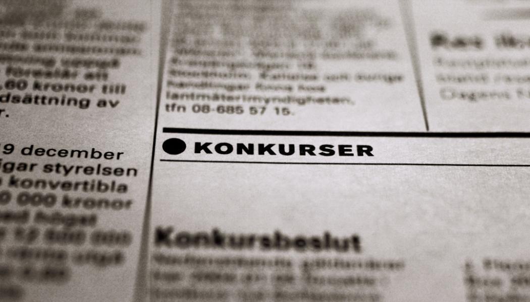 Jessica Gow/TT: I maj ökade antalet konkurser markant i vissa branscher. Arkivbild.