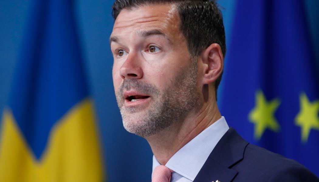 Caisa Rasmussen/TT: Bistånds- och utrikeshandelsminister Johan Forssell (M) kallar svenska företag till möte efter hoten om bojkott i efterdyningarna av koranbränningarna. Arkivbild.