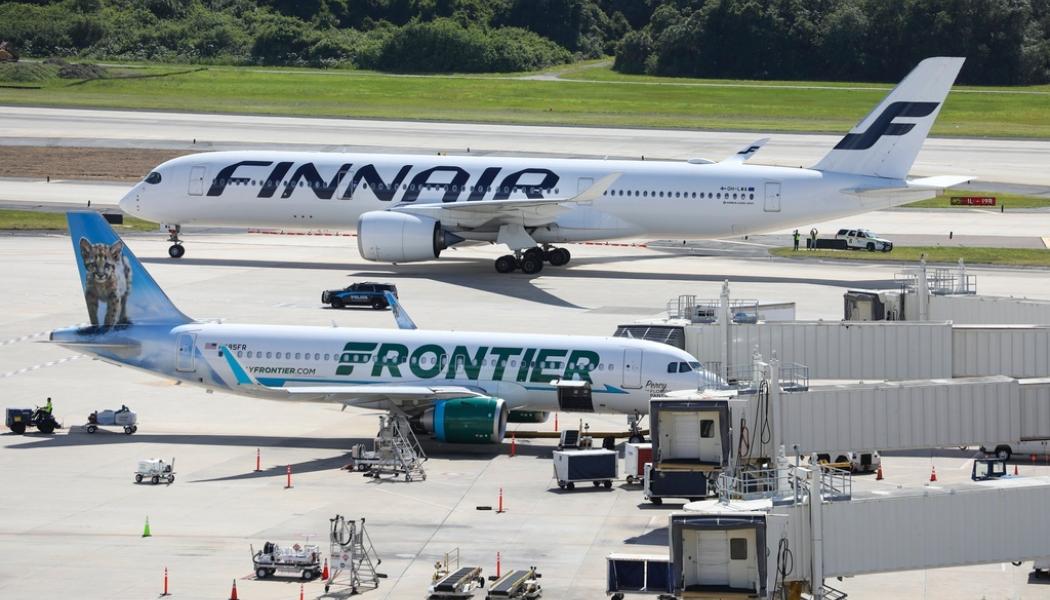 Chris Urso/AP/TT: Den finländska strejken 1–2 februari flera hundra av Finnairs flygningar som ställs in. Arkivbild.