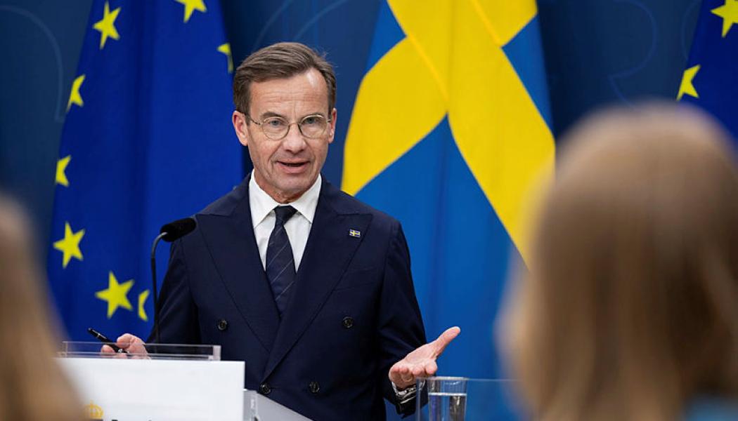 Ulf Kristersson. Accelerationskontoret ska bland annat utveckla lösningsförslag på målkonflikter och risker som uppstår till följd av industriomställningen samt proaktivt initiera åtgärder innan sådana problem uppstår. Bild: Ninni Andersson/Regerinskansliet 