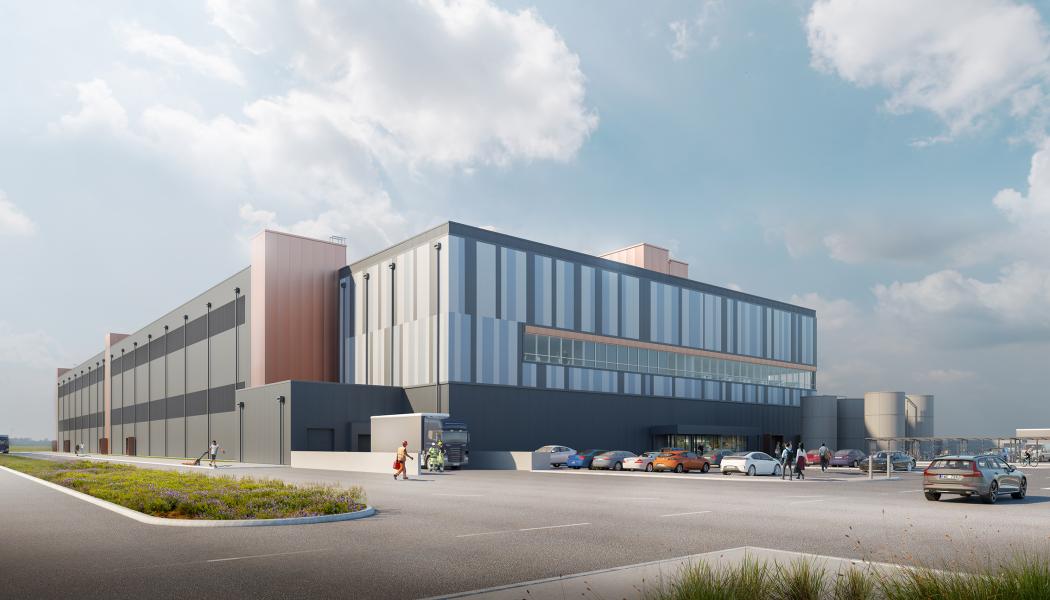 AWS ska bygga inte mindre än tre nya datorhallar, i Eskilstuna, Katrineholm och Västerås. Till ett av dessa projekt ska Ruukki leverera sandwichpanelerna av fossilfritt stål. Bild: AWS