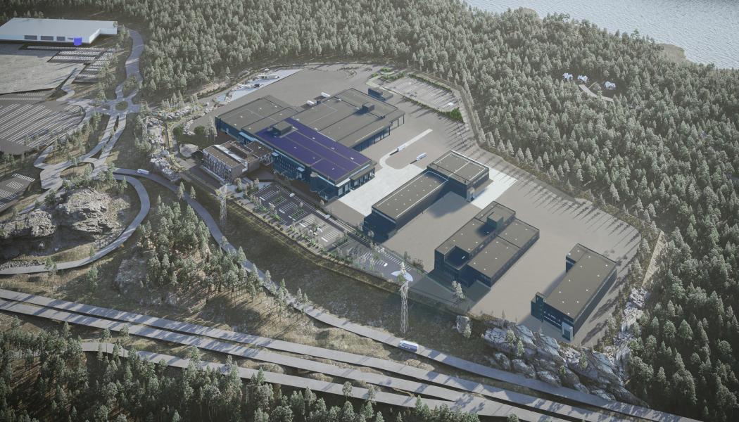Lokomotion Technology Center-anläggningen, som Metso förvärvade 2021, omfattar 23 hektar och kommer att ta emot över 900 Metso-anställda. Den totala byggnadsytan är cirka 66 000 kvadratmeter. Bild: Metso
