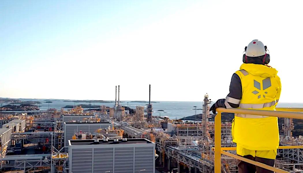 Processanläggningen vid Kollsnes i Øygarden väster om Bergen. Trollfältet har ökat sin produktionskapacitet tack vare uppgraderingar i denna behandlingsanläggning.Foto: Ole Jørgen Bratland / Equinor