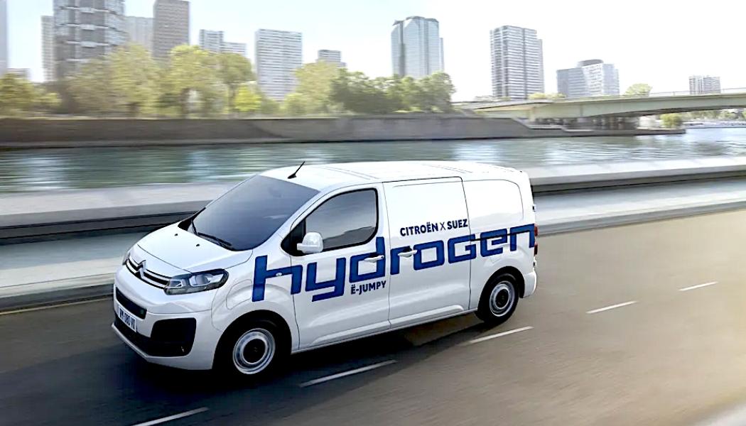 En reklambild av den bränslecellsdrivna Citroën Jumpy. Bild: Stellantis.