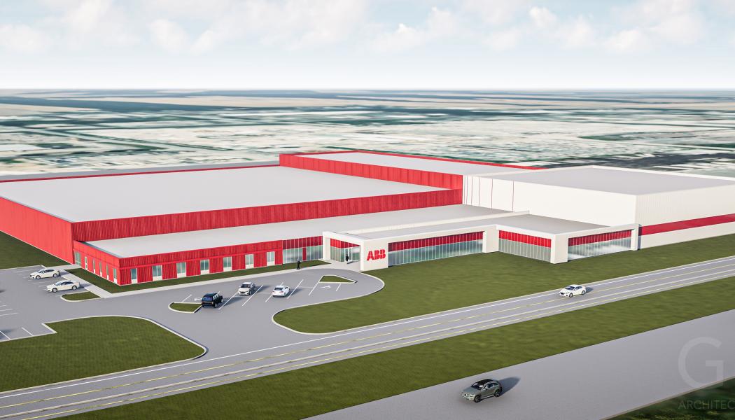 Illustration av den utbyggda anläggningen i Iberville. Ill: ABB