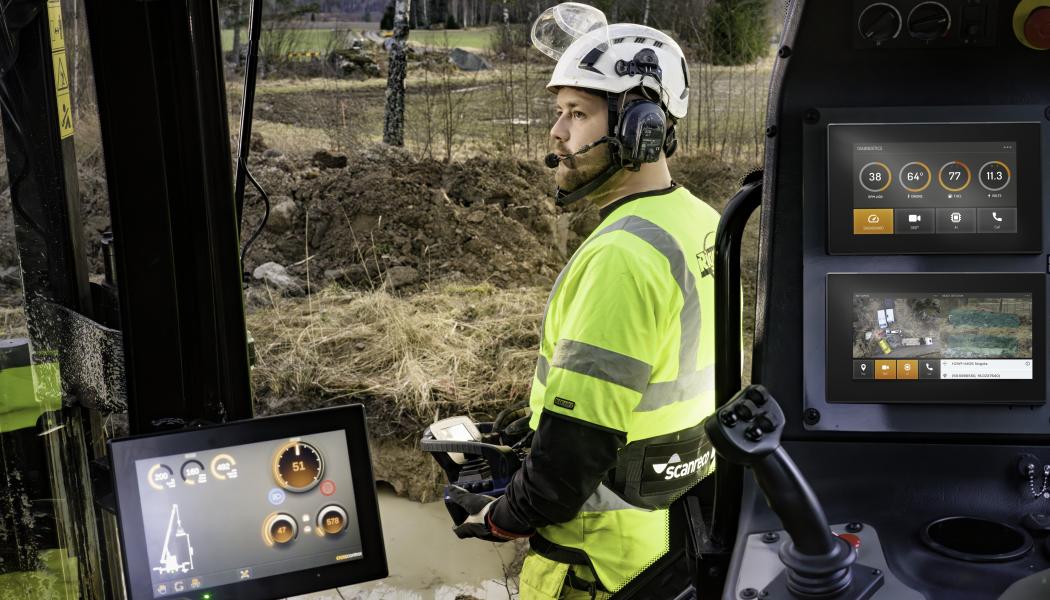 Sanreco menar att marknaden för mobila maskiner befinner sig i en ”teknologisk omvandling”.  Ökad automation, AI, uppkoppling och avancerad styrteknik förändrar både maskinernas funktion och operatörens roll. Foto: Sanreco 