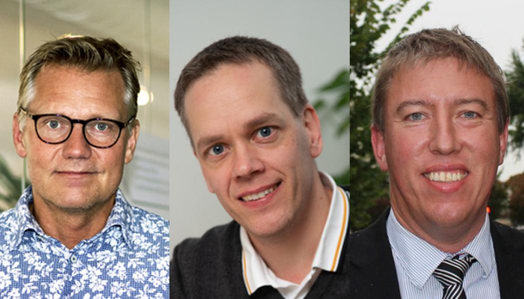 Andreas Lifvendahl, Johan Svensson och Harald Klomp. Foto: Adrian Beck, privat, Erik.A. Eriksson