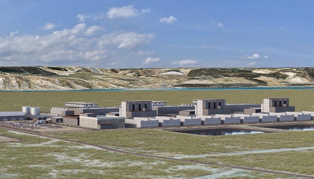 Amazon Energys planerade SMR i form av tre block med en sammanlagd kapacitet på 960 megawatt. Bild: Amazon/X-energy.