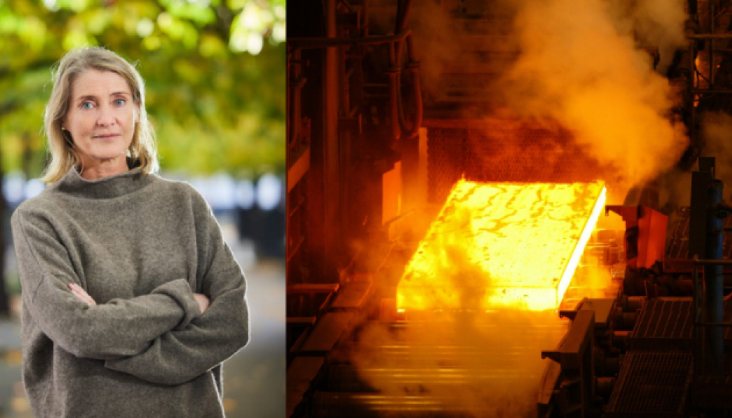 Annika Roos, vd för Jernkontoret. Kollage: Jernkontoret 