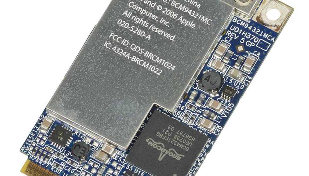 Ett wi-fi-kort med Broadcom-chip. Foto: Wikimedia Commons