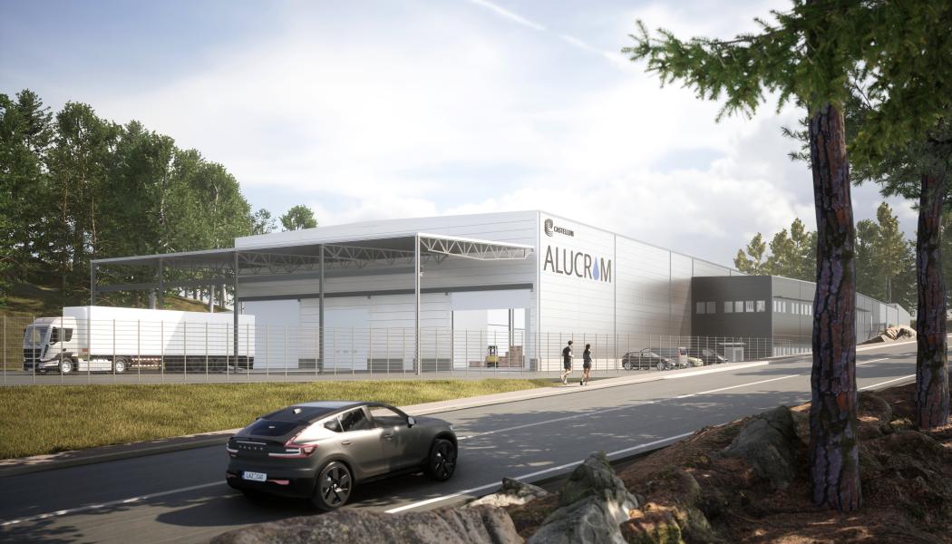 Illustrationsbild av den kommande anläggningen Arendals Backe på Hisingen i Göteborg. Bild: Alucrom
