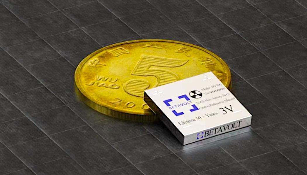 Ett BV100- batteri. Foto: Betavolt

