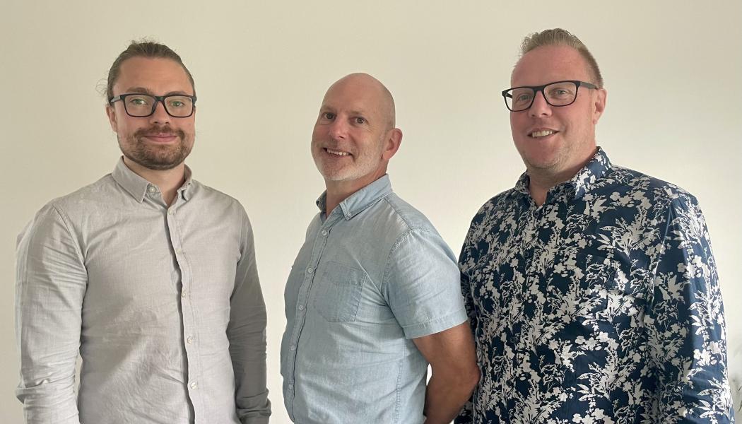 Robin Winkvist, Peter Norrman och Magnus Wictorsson börjar på Smidmek. Foto: Smidmek