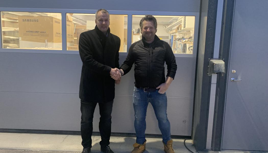 Från vänster Daniel Ytterbom och Peter Lundgren. Foto: Bravida
