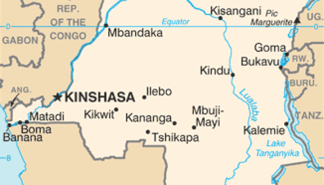 Kongo-Kinshasa regering är allt mer frustrerad över sin brist på inflytande över sin gruvindustri, särskilt när det gäller kobolt, där priserna pressats av kinesiska gruvbolags överprodktion. Karta: Wikimedia Commons