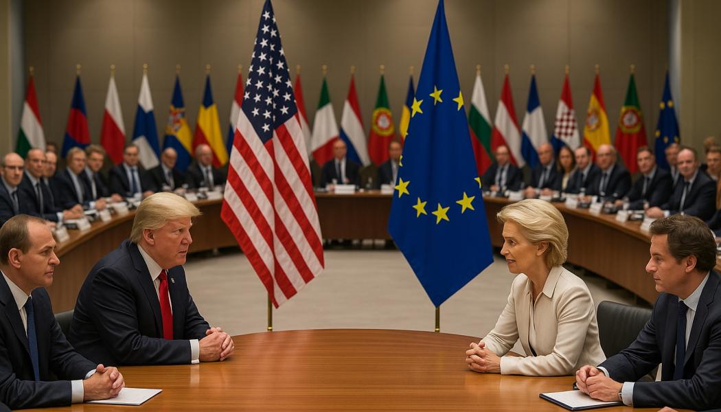 Under samtalen i Bryssel diskuterades även ett mer långsiktigt mål: att reformera världshandelsorganisationen WTO. Bild: Symbolbild. Kredit: Chatgpt