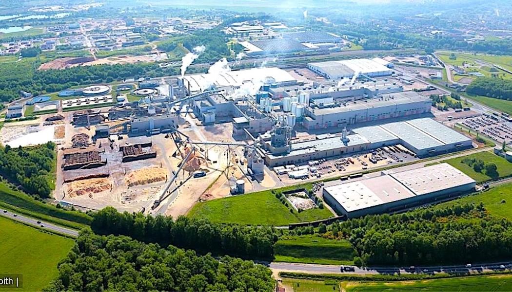 Norske Skogs pappersbruk i den franska staden Golbey. Foto: Norske Skog 