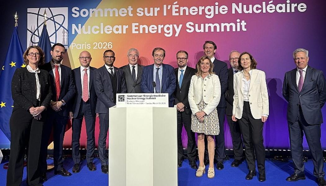 Lanseringen av EDF:s nya rådgivande råd för kärnkraftsfinansiering presenterades vid Nuclear Energy Summit 2026 i Paris. Foto: Nuclear Energy Summit 2026, kredit: Arthur van Dijk