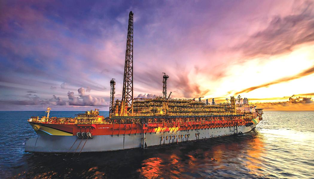 Illustration av ett nytt mobilt borrplattform. ExxonMobil