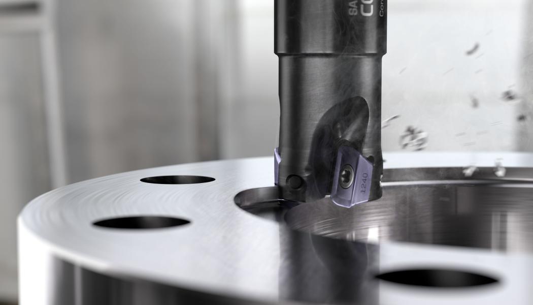 GC1240 har tagits fram med tillförlitlighet i fokus och klarar krävande bearbetningsmiljöer där flagning och urflisning ofta begränsar verktygslivslängden, enligt Atlas Copco. Foto: Atlas Copco