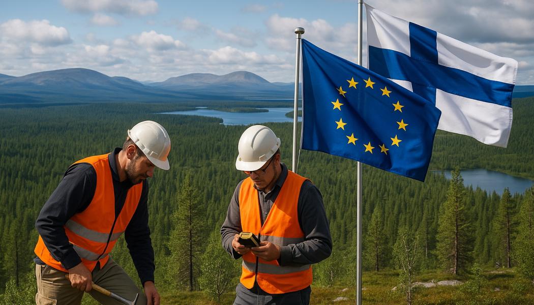 Europeiska kommissionen har pekat ut sex projekt i Finland som strategiskt viktiga för unionens framtida försörjning av råvaror.  Illustration: AI-genererad bild. Ej ett fotografi. Upphovsrätt © Conventus