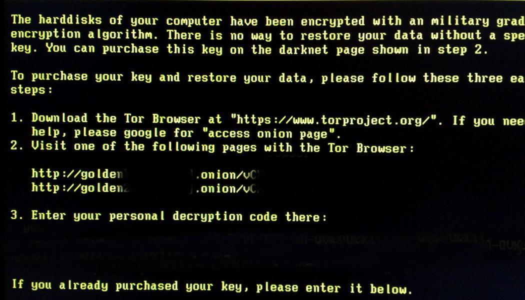 Exempel på ransomware. Bild: BlueBreezeWiki/Wikimedia Commons