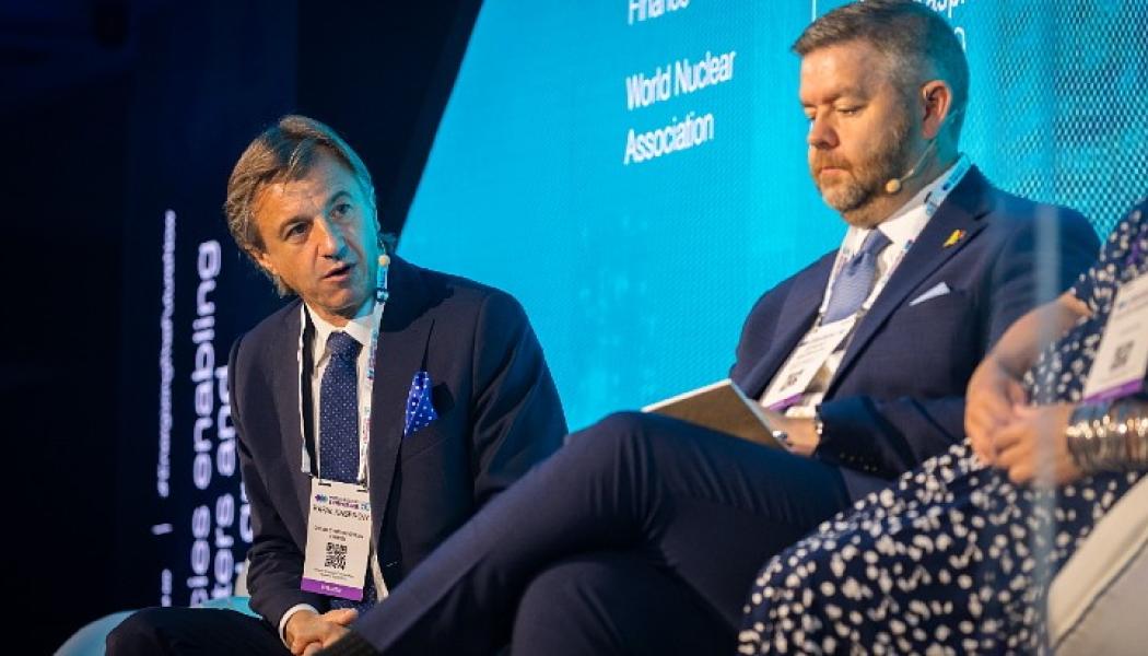 Debattdeltagare nyligen vid World Nuclear Association’s Energy Users Summit i London. Foto: World Nuclear Association