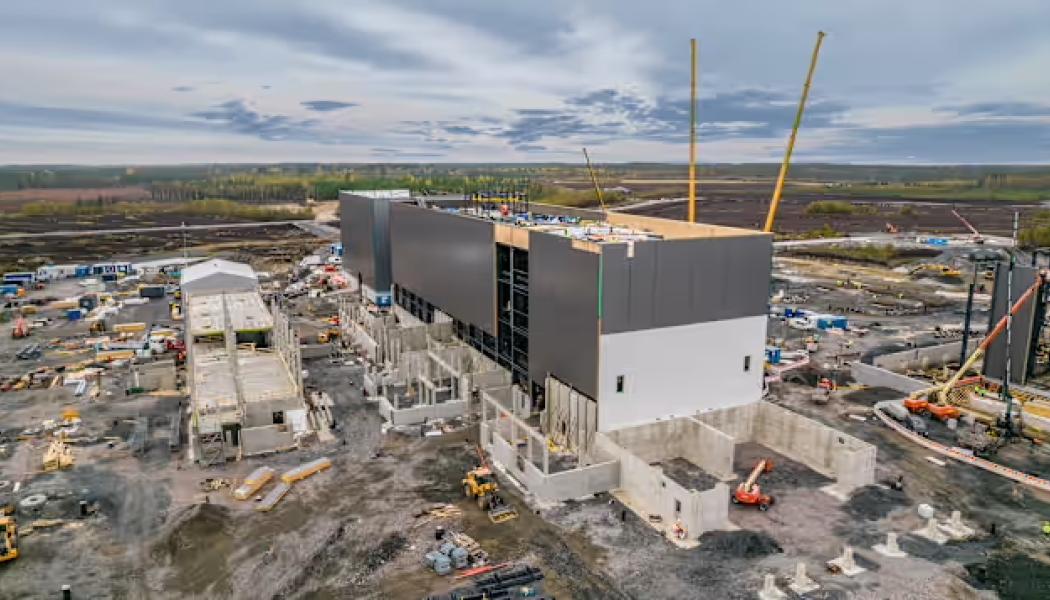 Magnetiskt avfall uppstår vid Kelibers anrikningsverk i Päiväneva i Finland. Arkivbild från byggarbetsplatsen. Foto: Keliber