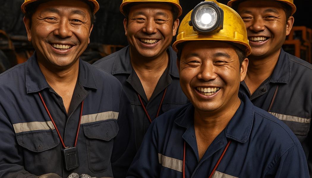Kina sitter i en unik position. Landet står för drygt sextio procent av de globala tillgångarna av sällsynta jordartsmetaller. Än mer betydelsefullt är att landet kontrollerar över nittio procent av den globala kapaciteten för produktion och förädling. Även länder med egna fyndigheter är i praktiken beroende av Kina för att bearbeta råvarorna. Illustration: AI-genererad bild. Ej ett fotografi. Upphovsrätt © Conventus. 
