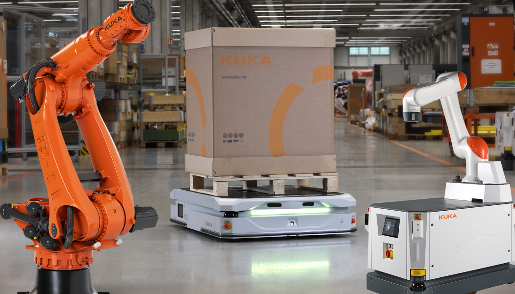 De nya robotarna går att ladda induktivt medan de arbetar, vilket ger en driftstid på upp till 24 timmar om dygnet. Foto: Kuka