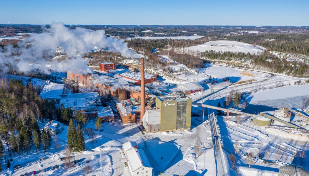 Kartongbruket Simpele i Finland. Foto: Metsä Board 