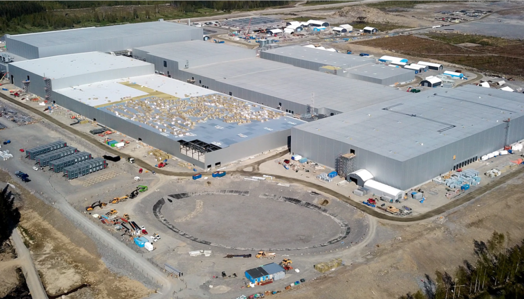 Nothvolts fabrik i Skellefteå. Bild: Northvolt