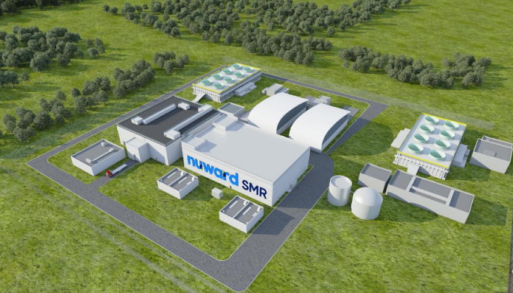 Illustration av ett Nuward SMR- kärnkraftverk. Bild: Nuward