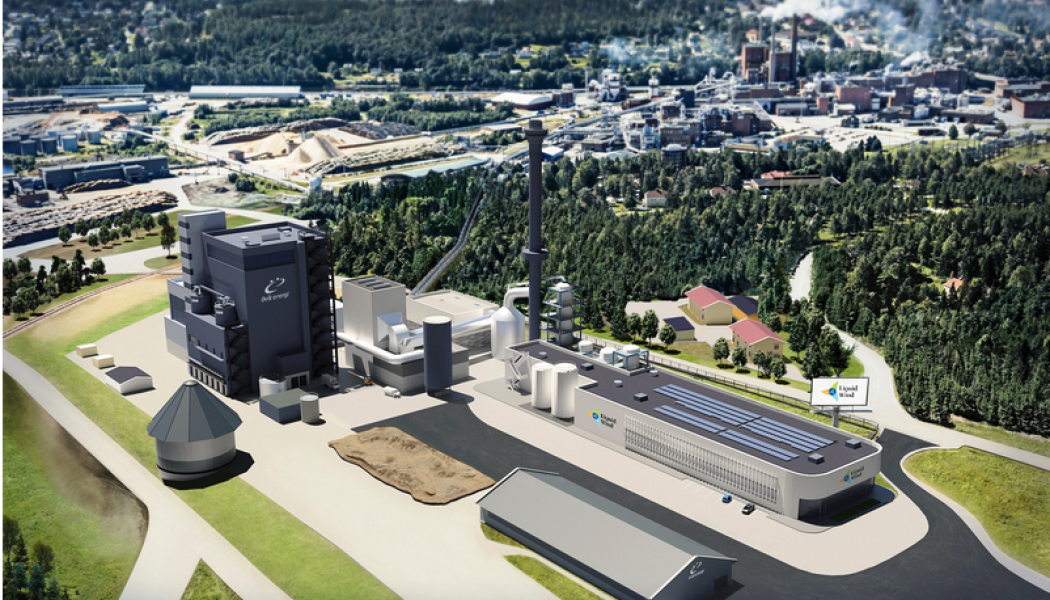 Så här var det tänkt att Europas största anläggning för tillverkning av e-metanol skulle se ut. Bild: Örnsköldsviks kommun, Liquid Wind och Ørsted