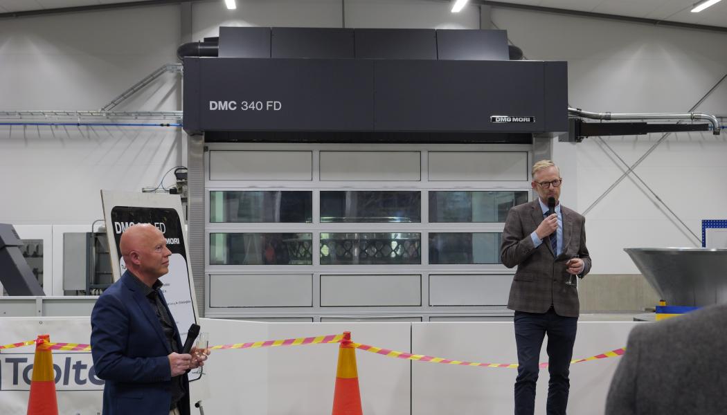 Claes Haraldsson, VD på Tooltec och Peter Eriksson, kommunalråd i Trollhättans Stad.