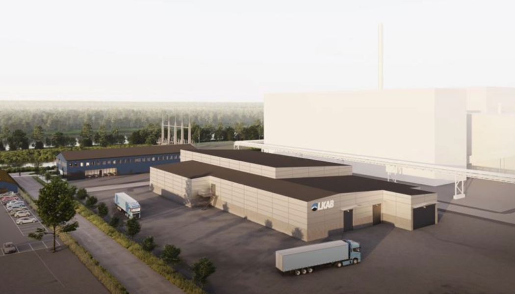 LKAB uppför en industripark för kritiska mineral i Luleå. Visionsbild: Peab