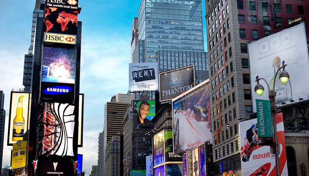 Berömt Samsung-torn vid Times Square. Foto: Wikipedia, Kredit: Kenny Louie 