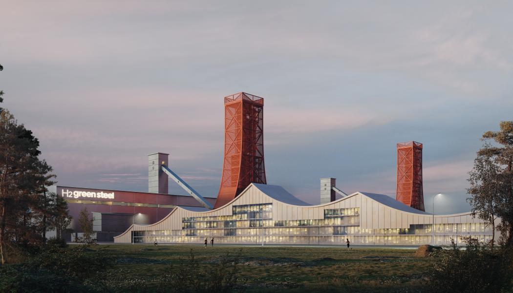 Ordern kommer att omsättas i leveranser av stål från H2 Green Steels Boden-fabrik med start 2027. Foto: H2GS/SandellSandberg