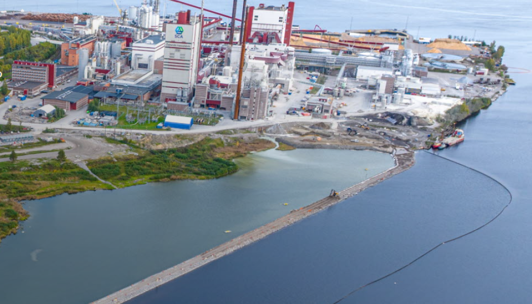 Bilden visar den industriplats som håller på att förberedas för det eventuella bioraffinaderiet. Foto: Håkan Sjödin
