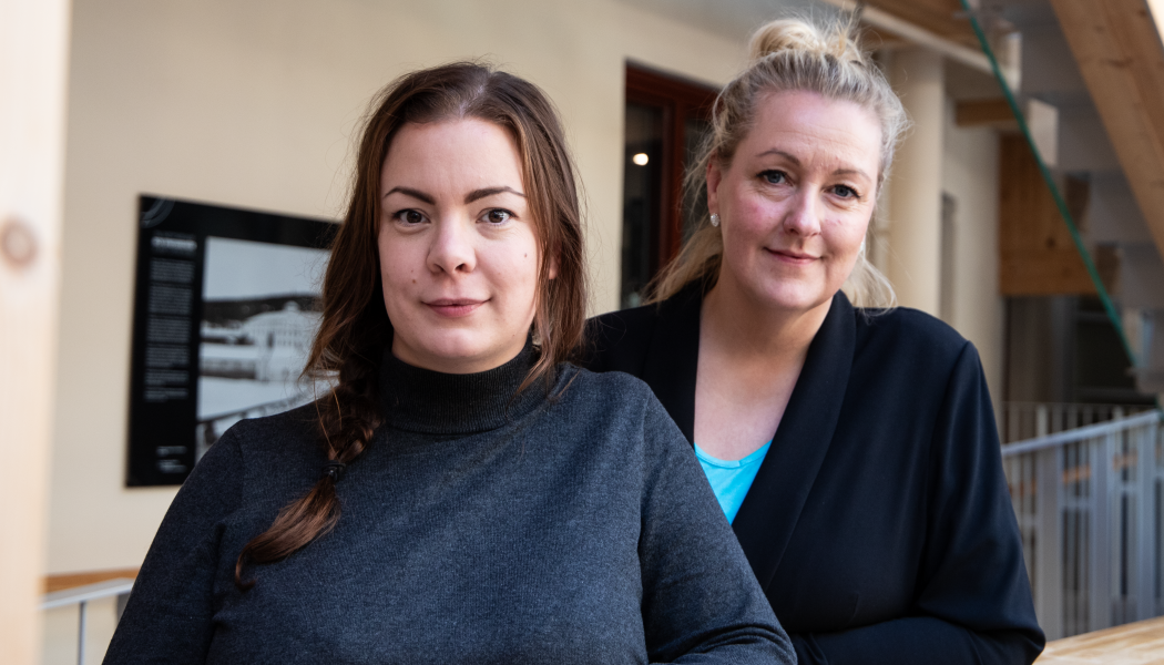 Melinda Persson och Linda Morén har deltagit med startupbolaget DIRI Safety Solutions i BizMakers affärsutvecklingsprogram Forest Business Accelerator. Foto: BizMaker

