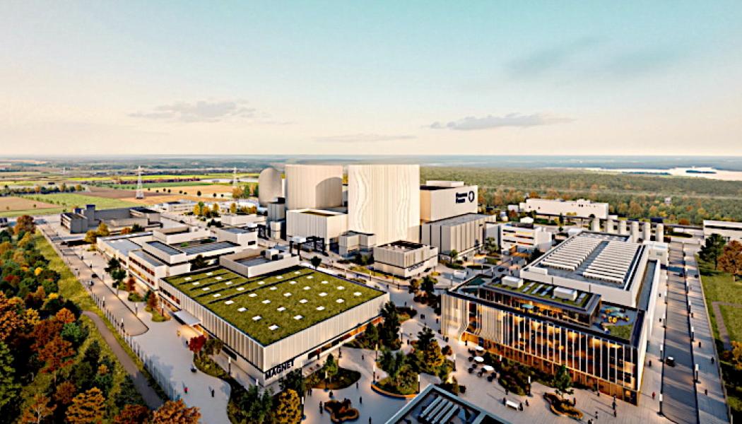 Ett av världens första kommersiella stellaratorbaserade fusionskraftverk planeras att byggas vid det tidigare kärnkraftverket Gundremmingen i Tyskland. Bild: Proxima Fusion
