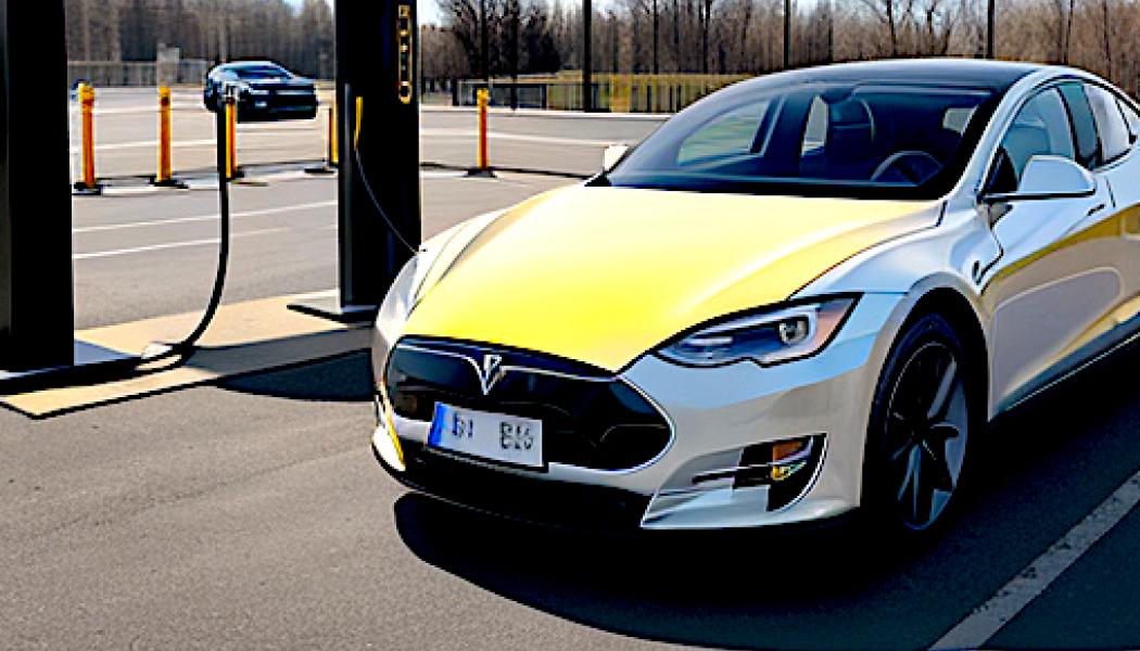 Tesla vid laddning. Hertz beslut att sälja en stor del av sin elbilsflotta och investera i bilar med förbränningsmotorer markerar en viktig förändring i företagets fordonsstrategi. Foto: Arkivbild