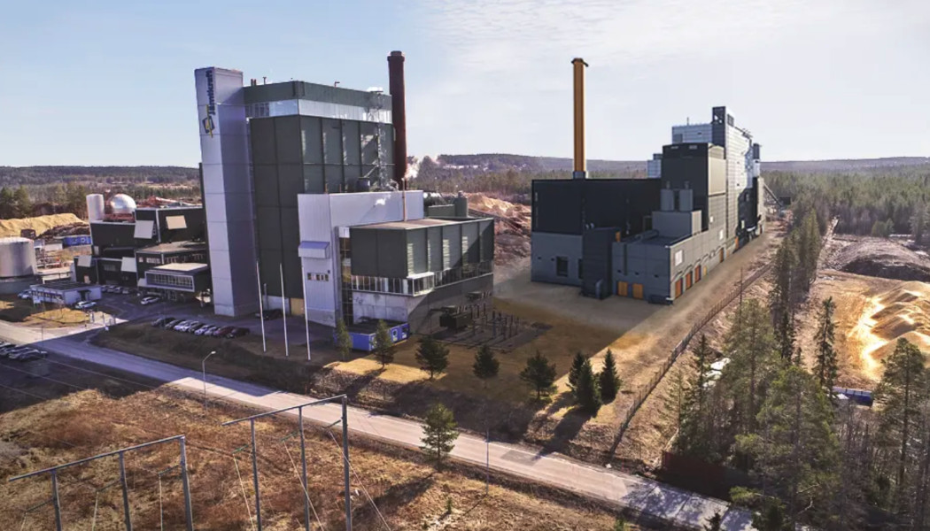 Metanolfabriken kommer att byggas intill Jämtkrafts kraftvärmeverk i Lugnvik. Foto:  Jämtkraft.