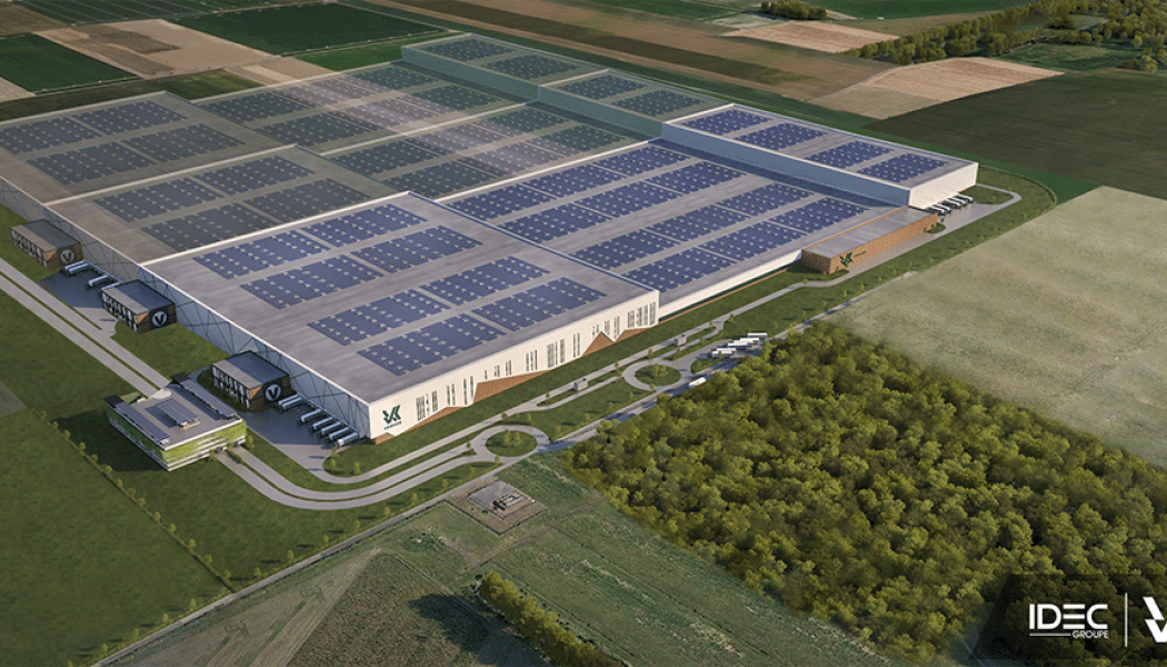 Visualisering av den nya fabriken. Ill: Verkor