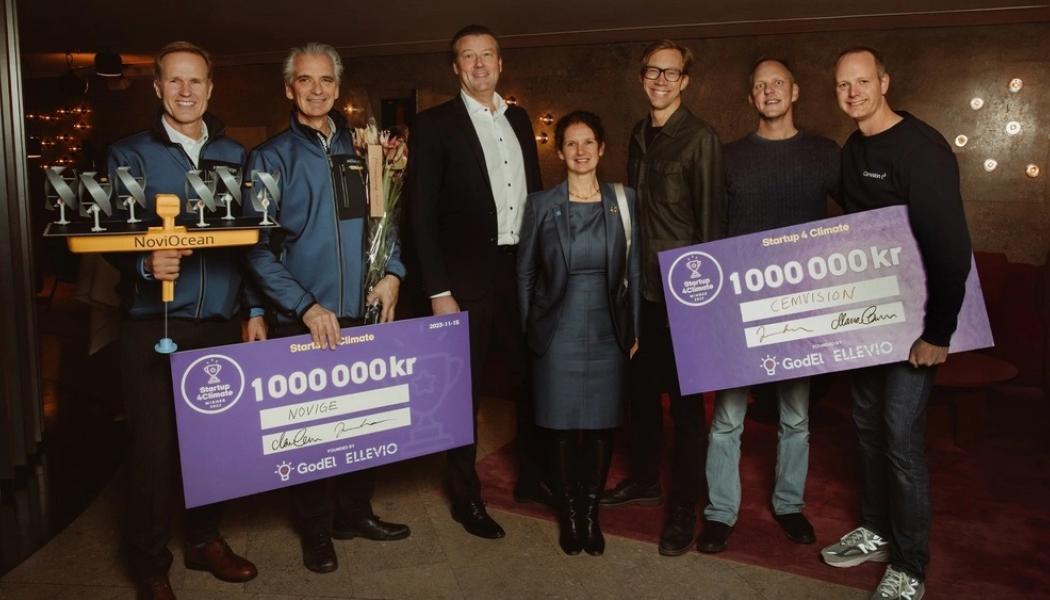 Fr. vä: Jan Skoldhammer, Stefan Björklund Novige, Johan Lindehag Ellevio, Lina Bertling Tjernberg KTH, Stefan Krook GoodCause, Claes Kollberg och Oscar Hållén Cemvision.