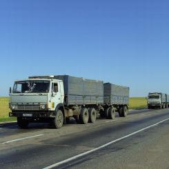 Kamaz-lastbilar i Volgograd Oblast, Ryssland. Foto: Wikipedia Common, kredit: Hög kontrast