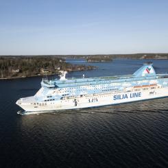 Fredrik Sandberg/TT: Passagerarfärjan M/S Galaxy. Nu blir hon tillfälligt boende för ukrainska flyktingar i Nederländerna. Arkivbild.