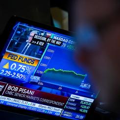 Seth Wenig/AP/TT: De tre ledande indexen på USA-börserna stängde på minus. Arkivbild.