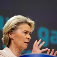Virginia Mayo: EU-kommissionens ordförande Ursula von der Leyen. Arkivbild.
