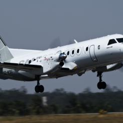 Frans Dely / TT: Saab 340 ska byggas om för eldrift i ett projekt i Australien. Arkivbild.